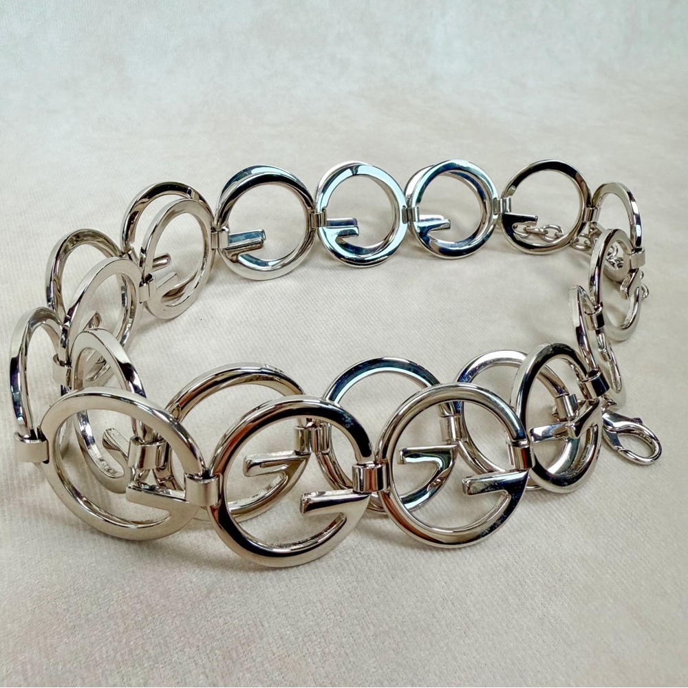 Authentic Gucci Interlocking G Circle Chain Belt … - image 4